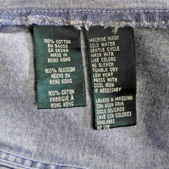 Ralph Lauren Jeans Blue Denim Jean Jacket Tan Corduroy Collar/Cuffs - Women's L - Picture 10 of 10